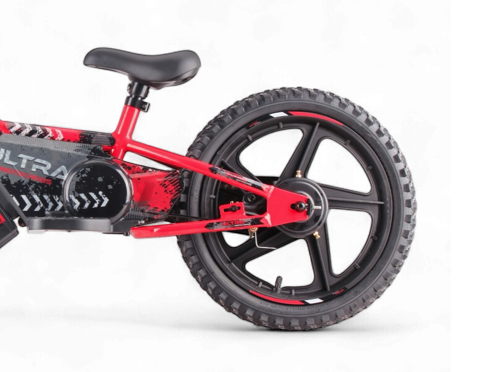 24 volt elektrische balance bike, 16 inch - rood - Afbeelding 4