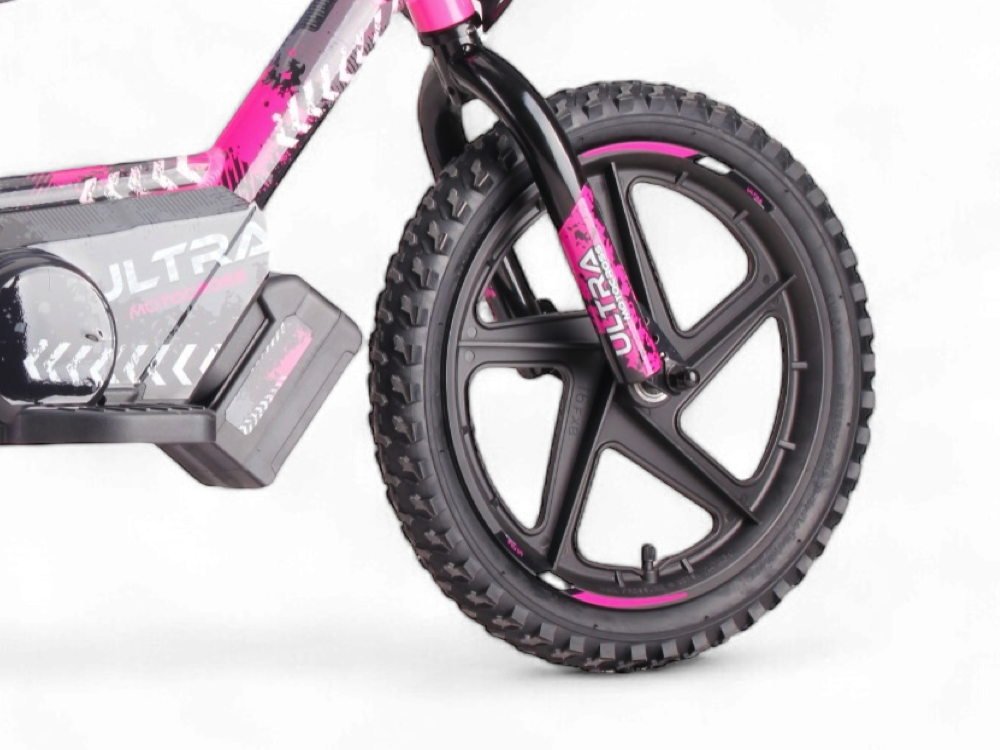 24 volt elektrische balance bike, 16 inch - roze - Afbeelding 4