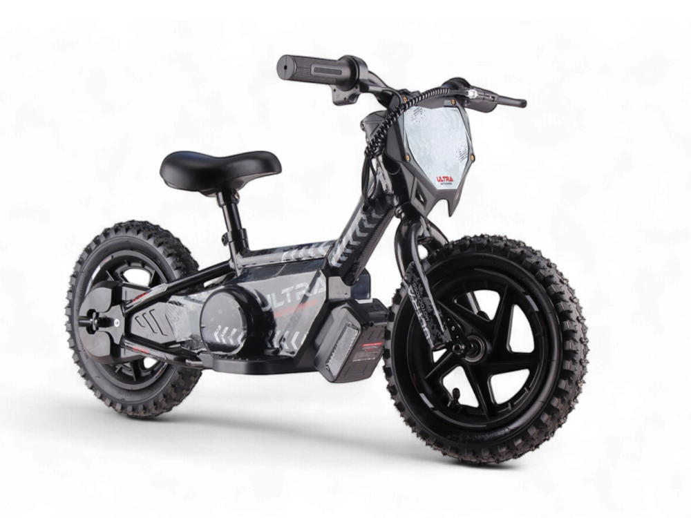 24 volt elektrische balance bike, 12 inch - zwart