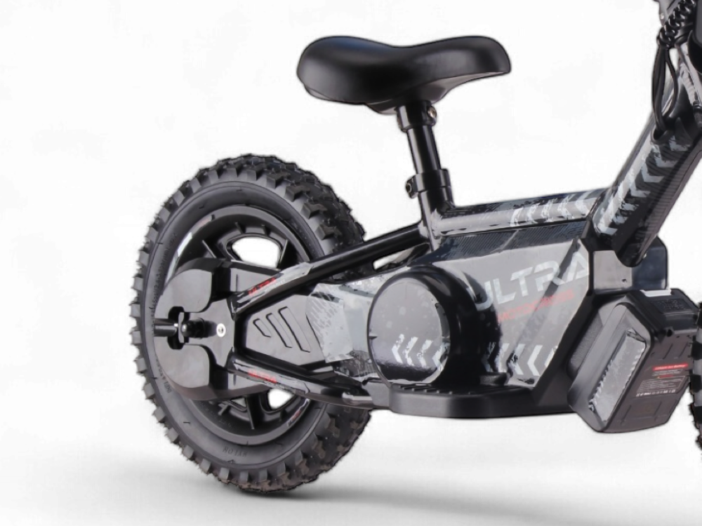24 volt elektrische balance bike, 12 inch - zwart - Afbeelding 4