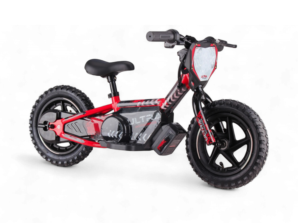 24 volt elektrische balance bike, 12 inch - rood - Afbeelding 2