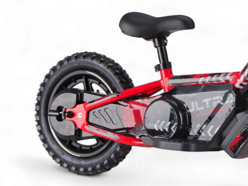 24 volt elektrische balance bike, 12 inch - rood - Afbeelding 4