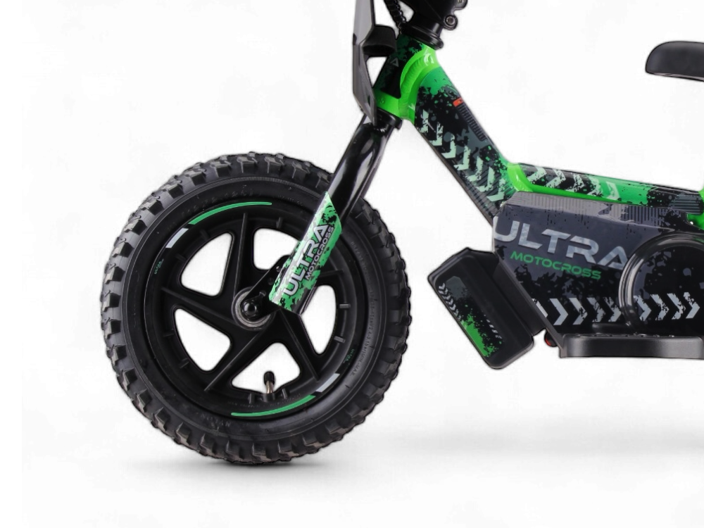 24 volt elektrische balance bike, 12 inch - groen - Afbeelding 3