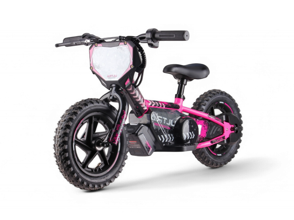 24 volt elektrische balance bike, 12 inch - roze