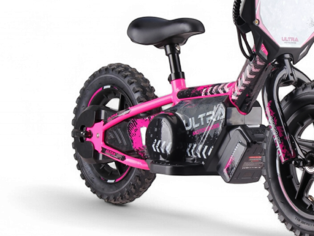 24 volt elektrische balance bike, 12 inch - roze - Afbeelding 4