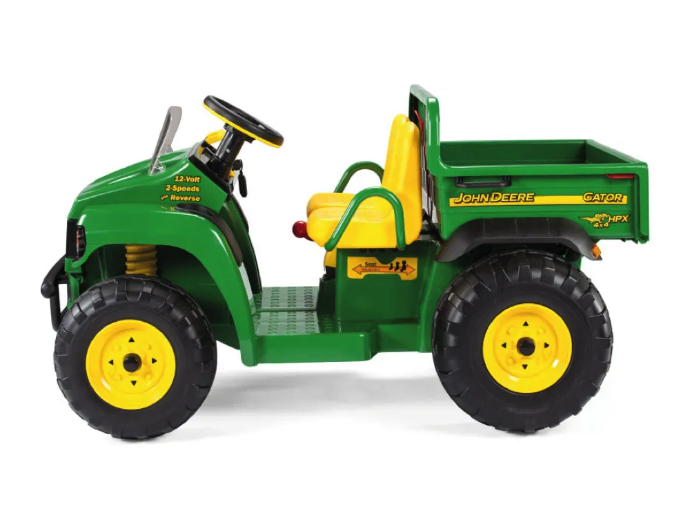 John Deere Gator HPX 12 volt elektrische kindertractor tweezits - Afbeelding 2