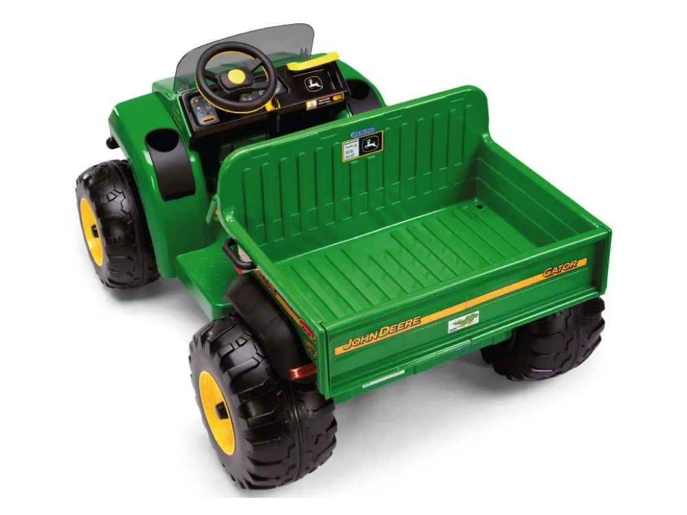 John Deere Gator HPX 12 volt elektrische kindertractor tweezits - Afbeelding 3