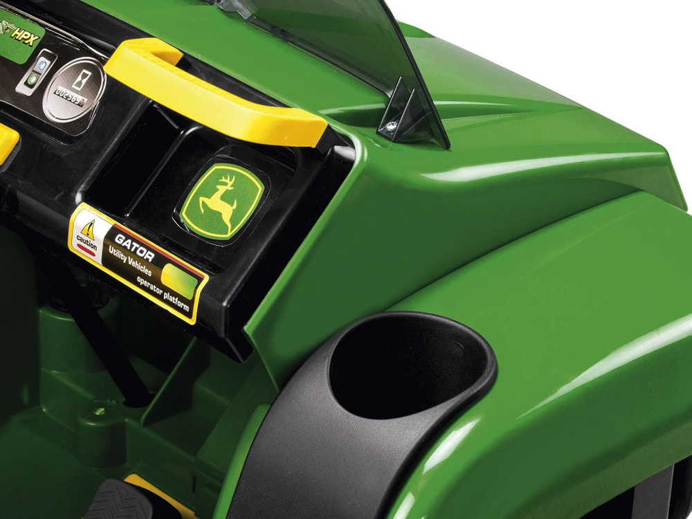 John Deere Gator HPX 12 volt elektrische kindertractor tweezits - Afbeelding 7