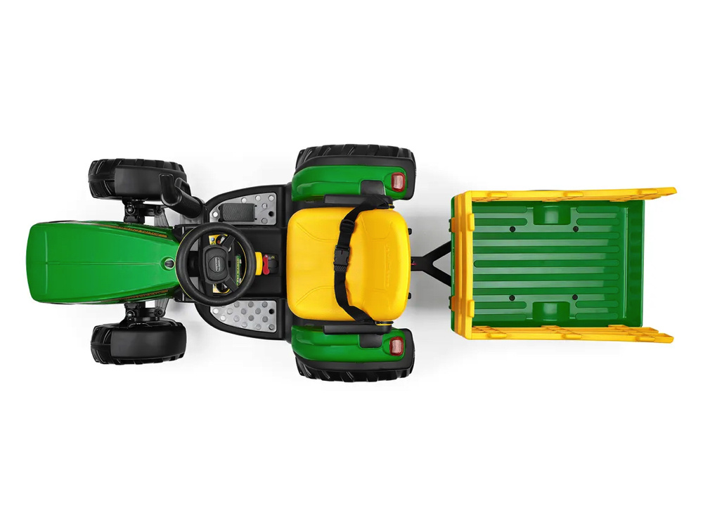 John Deere kinder tractor + aanhanger met afstandsbediening - Afbeelding 5