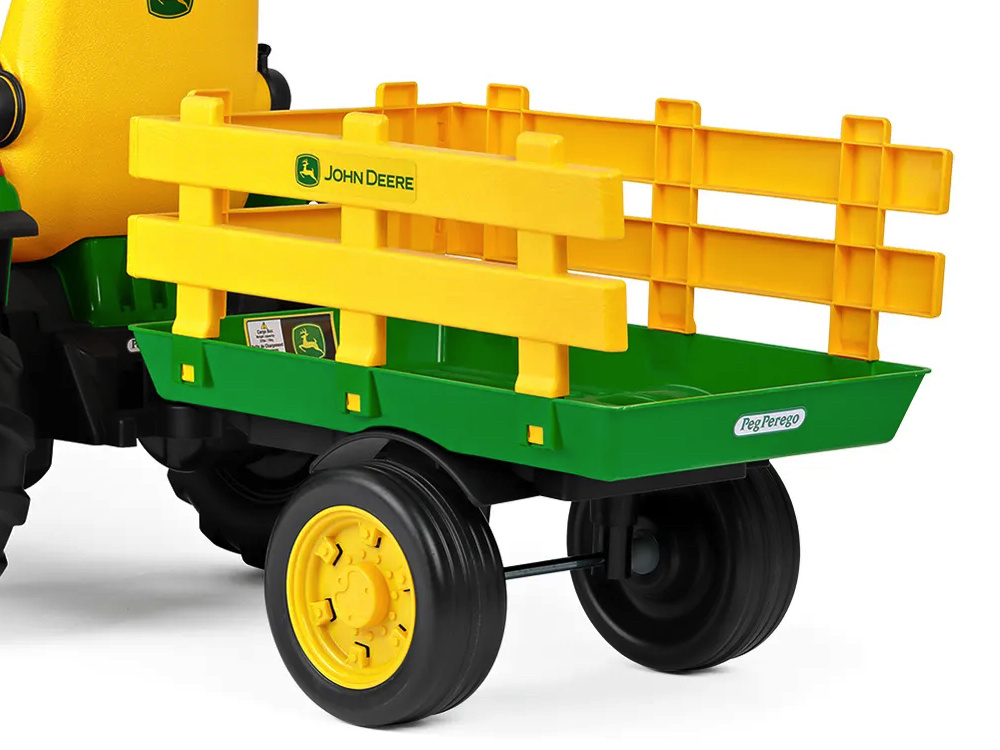 John Deere kinder tractor + aanhanger met afstandsbediening - Afbeelding 7