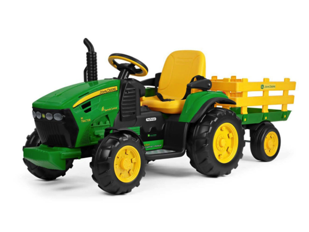 John Deere kinder tractor + aanhanger met afstandsbediening